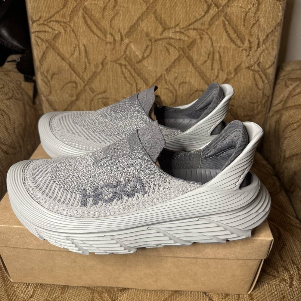 Hoka Unisex Restore TC‎ Size 12M/13W Grey |1134532/STLLT| New